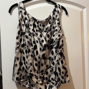 St.John  silk animal print top size S